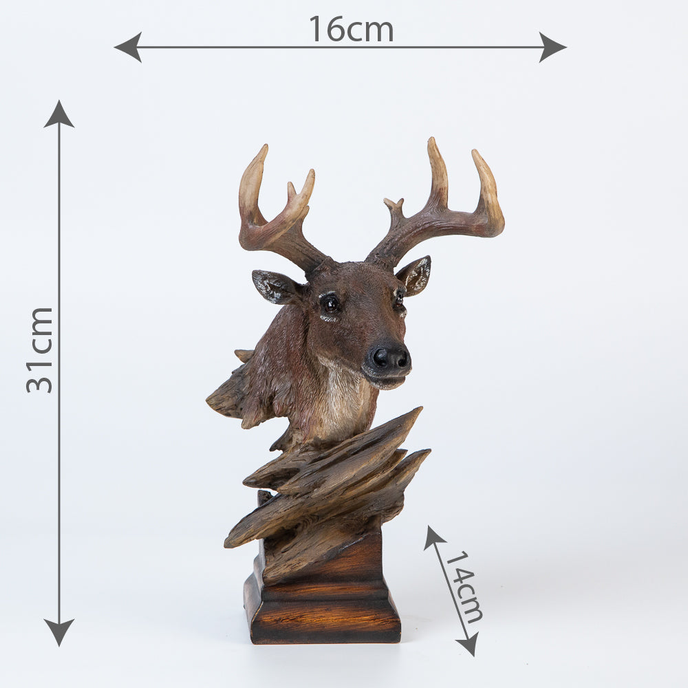 Decorative statuette small deer head