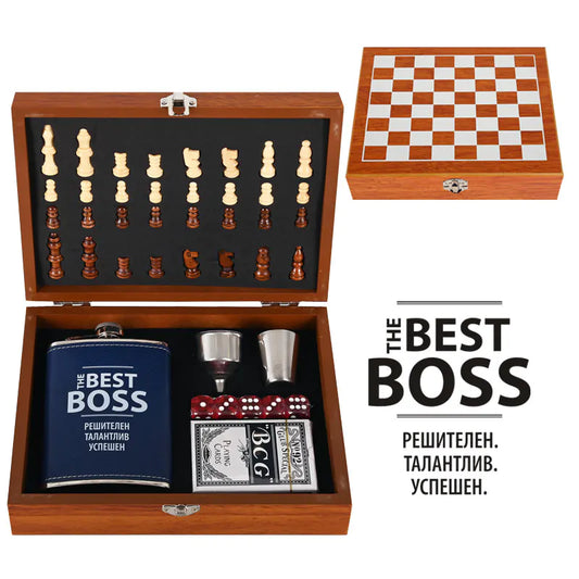 85102-3 : Комплект манерка с шах и аксесоари "The best BOSS"