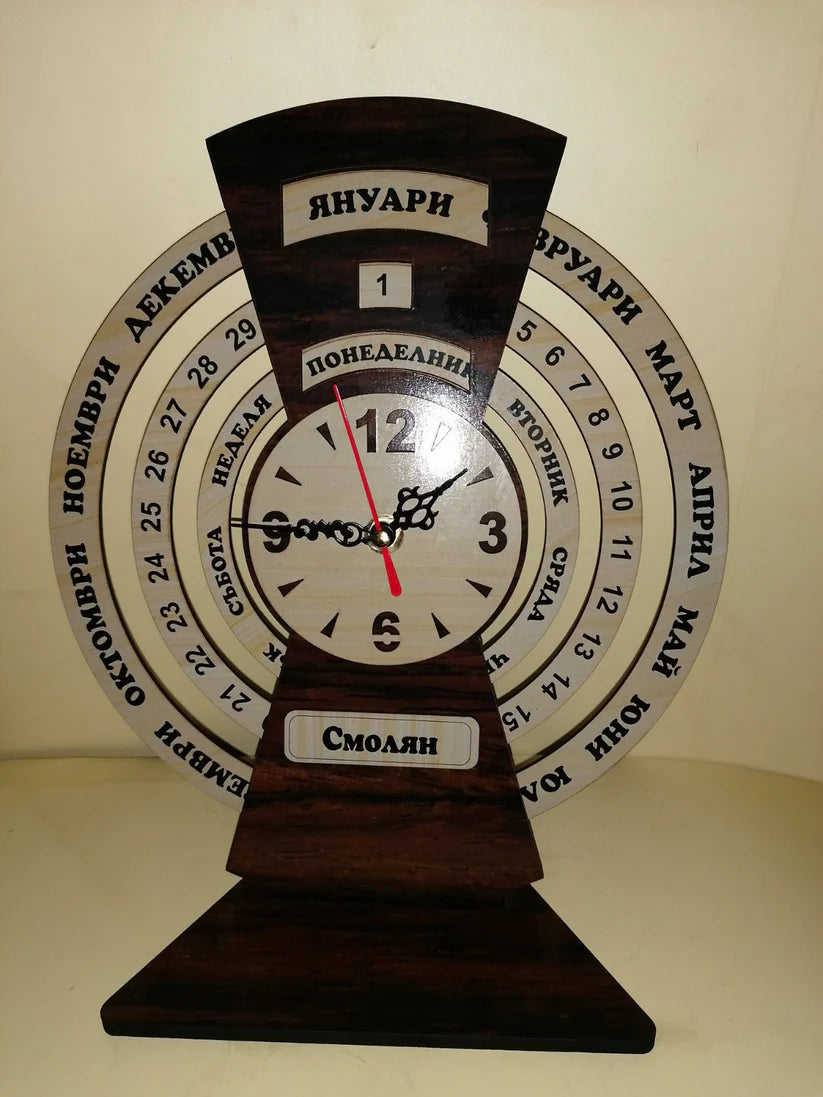 Perpetual calendar clock - wall and table