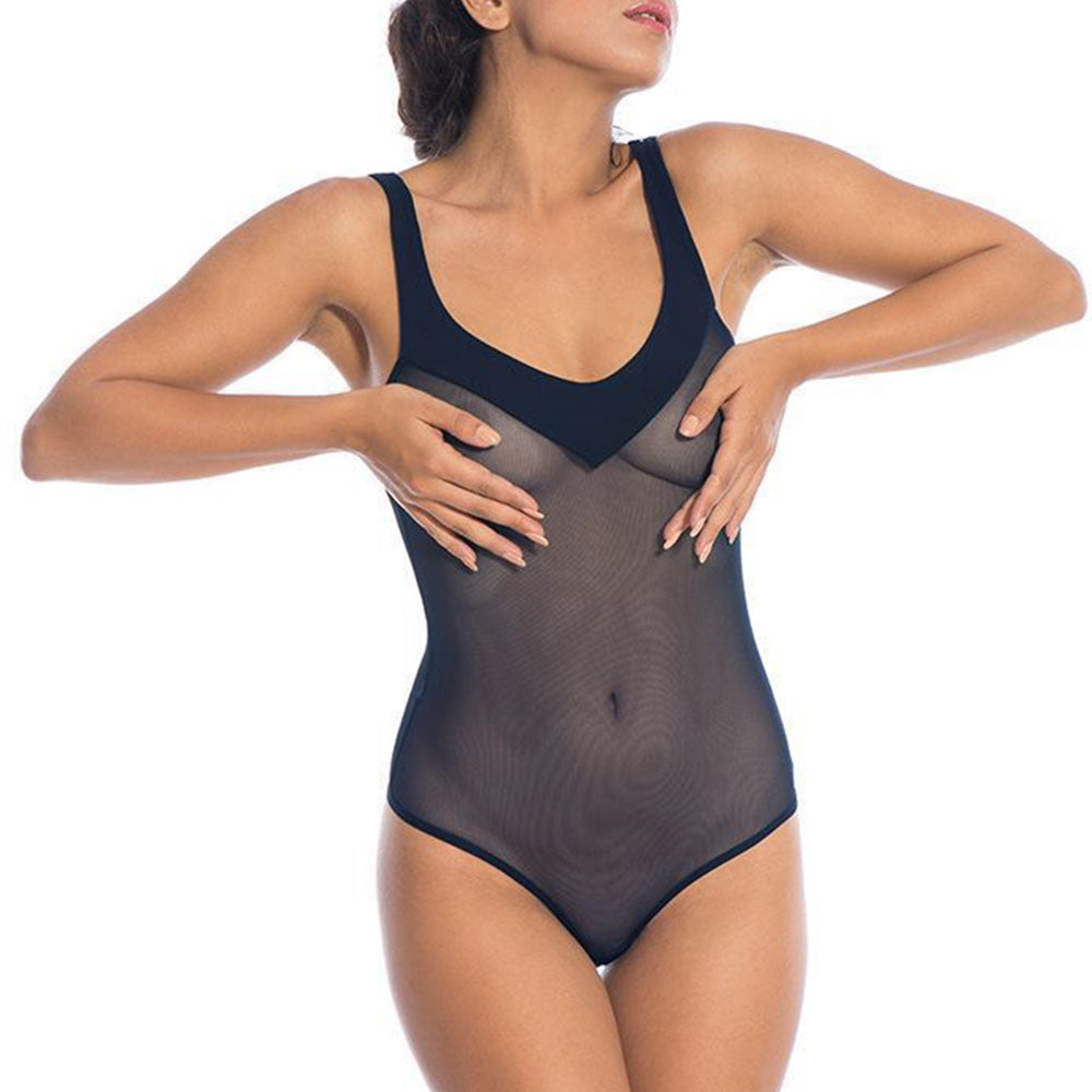 Луксозно дамско боди от тюл и дантела. 0330-бикина