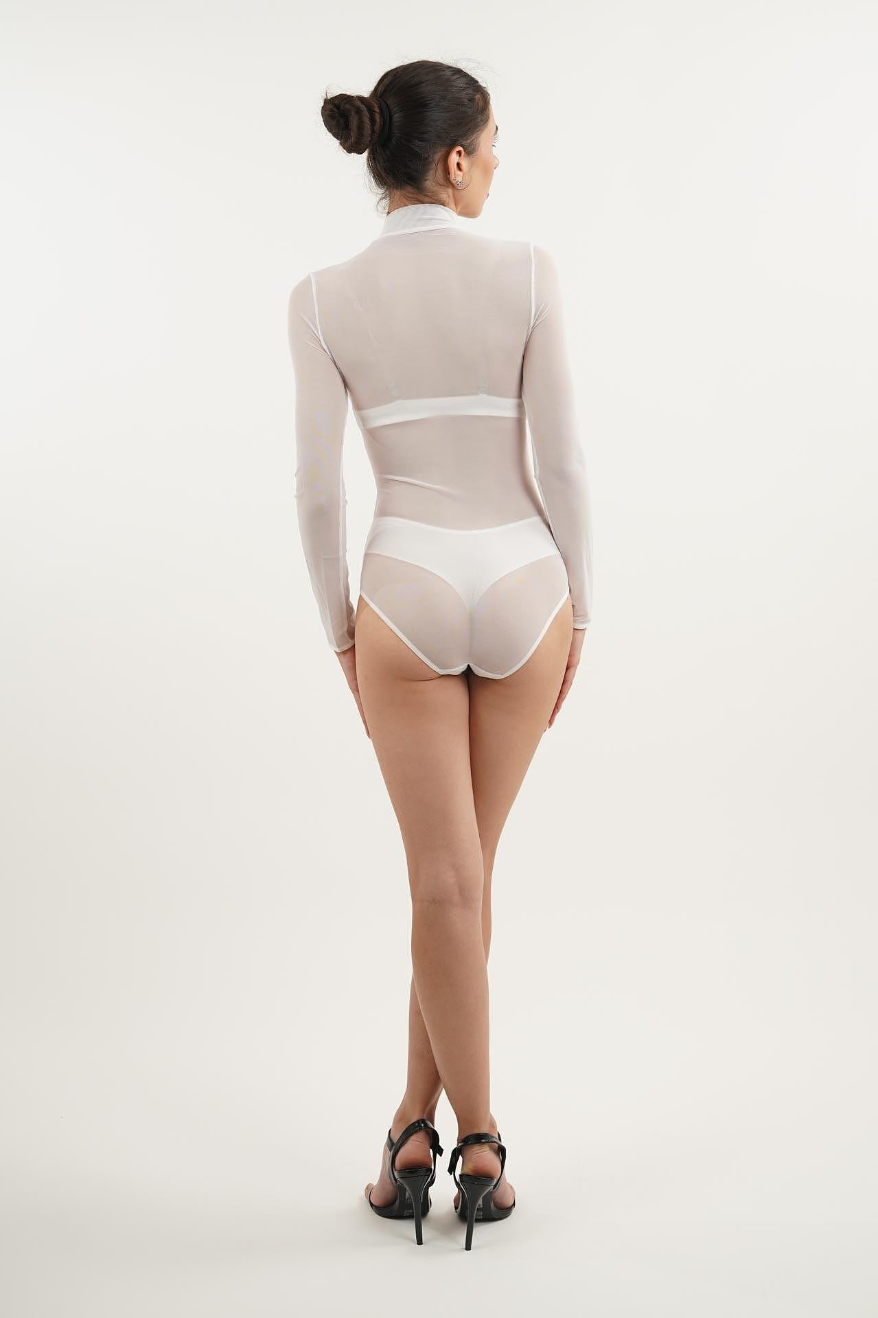 10BB Women's long-sleeved seal bodysuit with bikini top