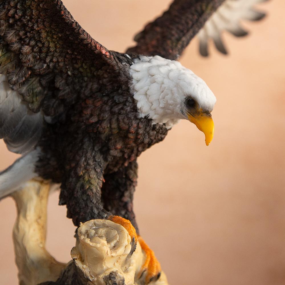 81033799 Decorative statuette - Eagle in flight over rocks