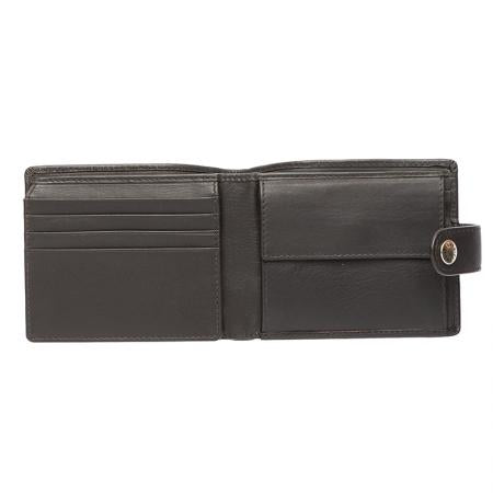 SFT1018: Men's wallet in brown SILVER FLAME - Button collection