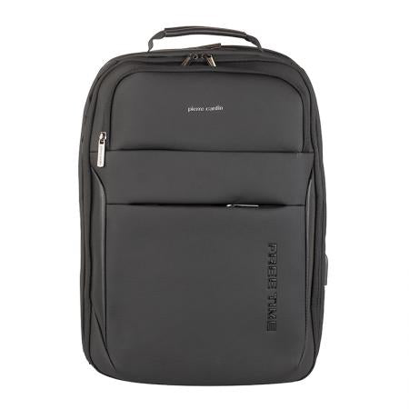 PCL214B: Pierre Cardin Men's Black Backpack