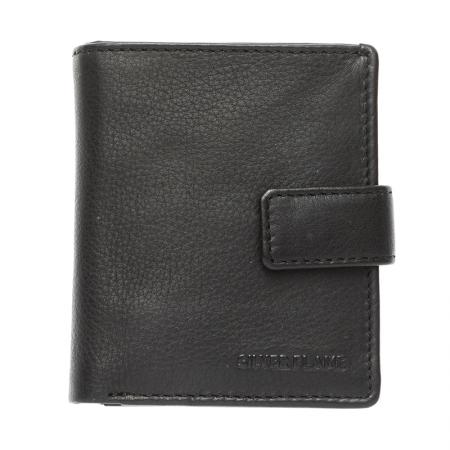 SFT1302: Men's black wallet SILVER FLAME - Buffalo collection