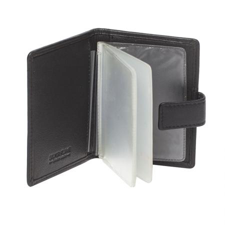 SFG12402: SILVER FLAME business card holder - black