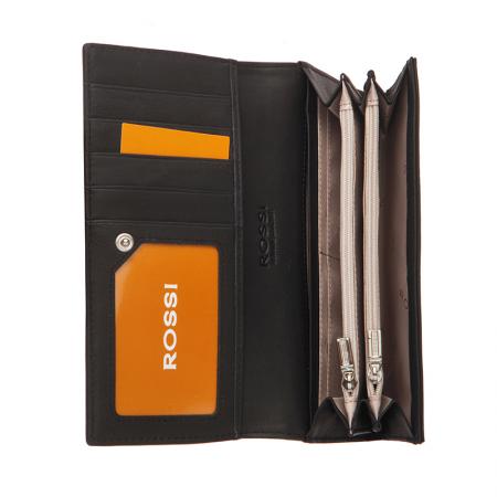 RSC0118: Дамско портмоне цвят Черен крокодил - ROSSI