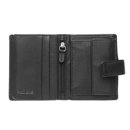 SFT1302: Men's black wallet SILVER FLAME - Buffalo collection