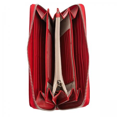 RSC0405: Дамско портмоне цвят Маслено Червено ROSSI