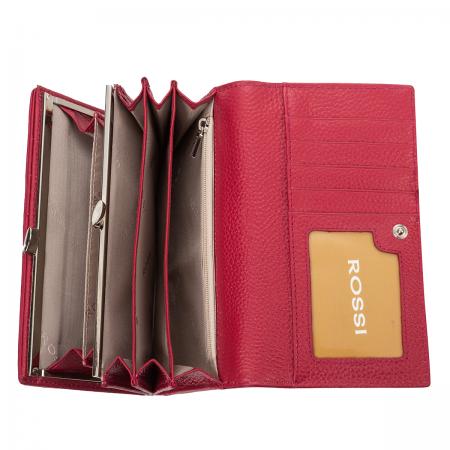 RSC0310: Дамско портмоне цвят Малина Шагрен ROSSI