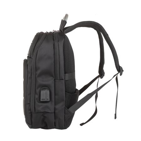 PCL215B: Pierre Cardin Men's Black Backpack