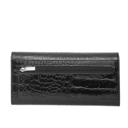 RSC0118: Дамско портмоне цвят Черен крокодил - ROSSI