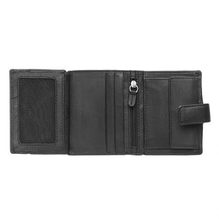 SFT1302: Men's black wallet SILVER FLAME - Buffalo collection