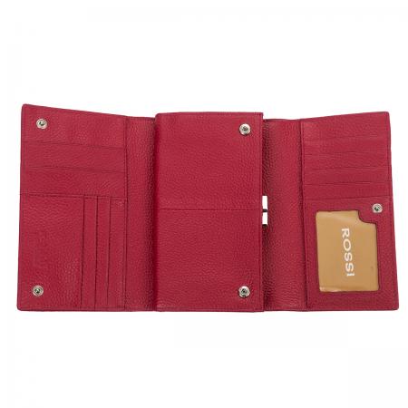 RSC0310: Дамско портмоне цвят Малина Шагрен ROSSI