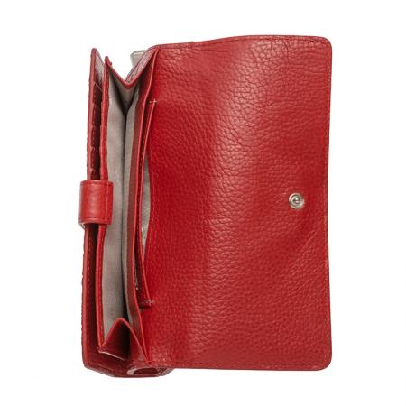 RSC3420: Дамско портмоне цвят червен с цветя - ROSSI