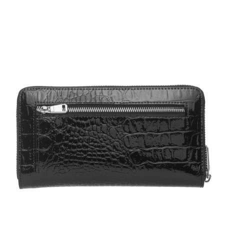 RSC0418: Дамско портмоне цвят Черен крокодил - ROSSI