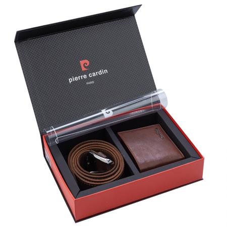 PCS113 Men's wallet and belt set Pierre Cardin
