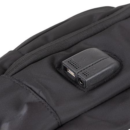 PCL215B: Pierre Cardin Men's Black Backpack