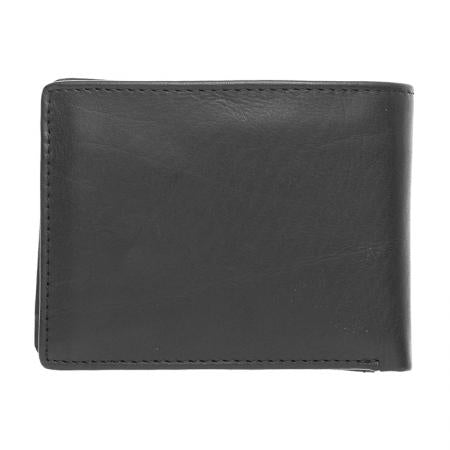 SFT0302: Men's black wallet SILVER FLAME - Buffalo collection