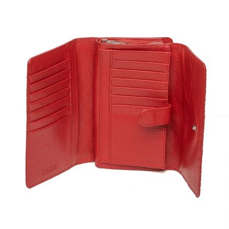 RSC3420: Дамско портмоне цвят червен с цветя - ROSSI