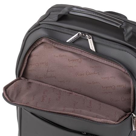 PCL214B: Pierre Cardin Men's Black Backpack
