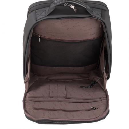 PCL214B: Pierre Cardin Men's Black Backpack