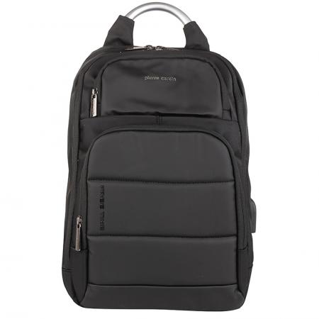 PCL215B: Pierre Cardin Men's Black Backpack