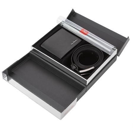 PCS121XL: Мъжки комплект портфейл и колан Pierre Cardin - 130 см