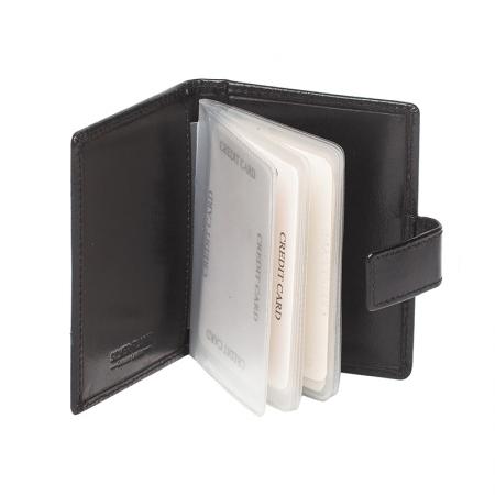 SFG12406: SILVER FLAME business card holder - black