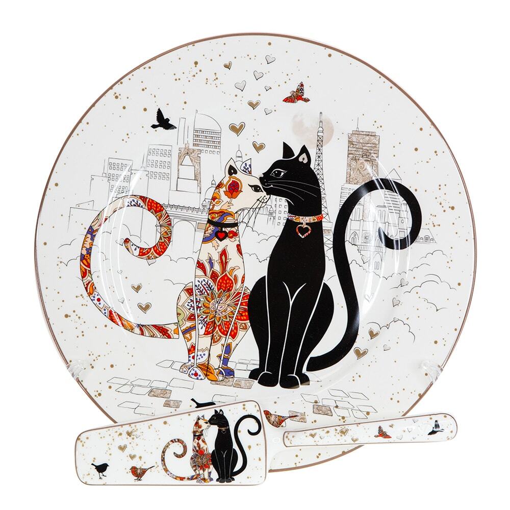 76029147 Чиния за торта с шпатула от серията Котките