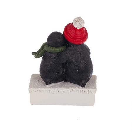 KN016: Коледни пингвинчета с надпис: Истинска любов!