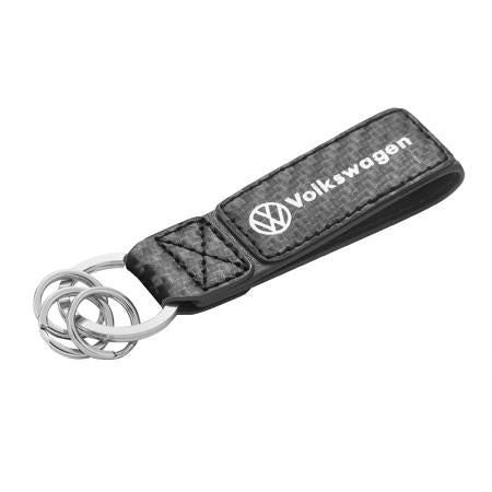 SILVER FLAME keychain with Volkswagen logo