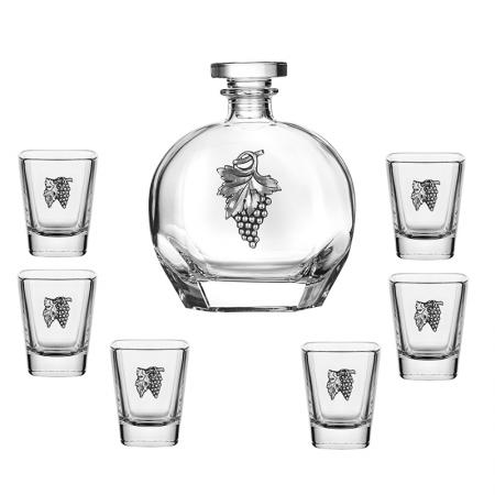 DG093A: Сет бутилка + 6 чаши за ракия