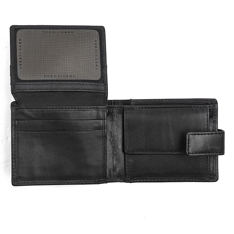 AS4001BL: Men's black wallet Auto Set with Mercedes logo