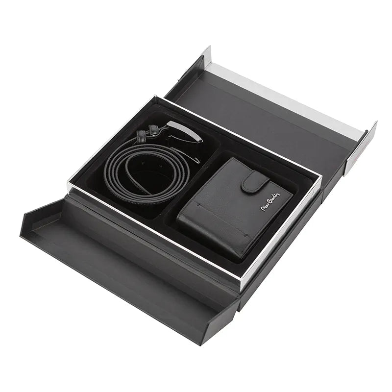 PCS125XL: Мъжки комплект портфейл и колан Pierre Cardin - 130 см
