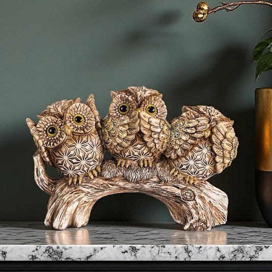 81035788 Декоративна статуетка - Три бухалчета