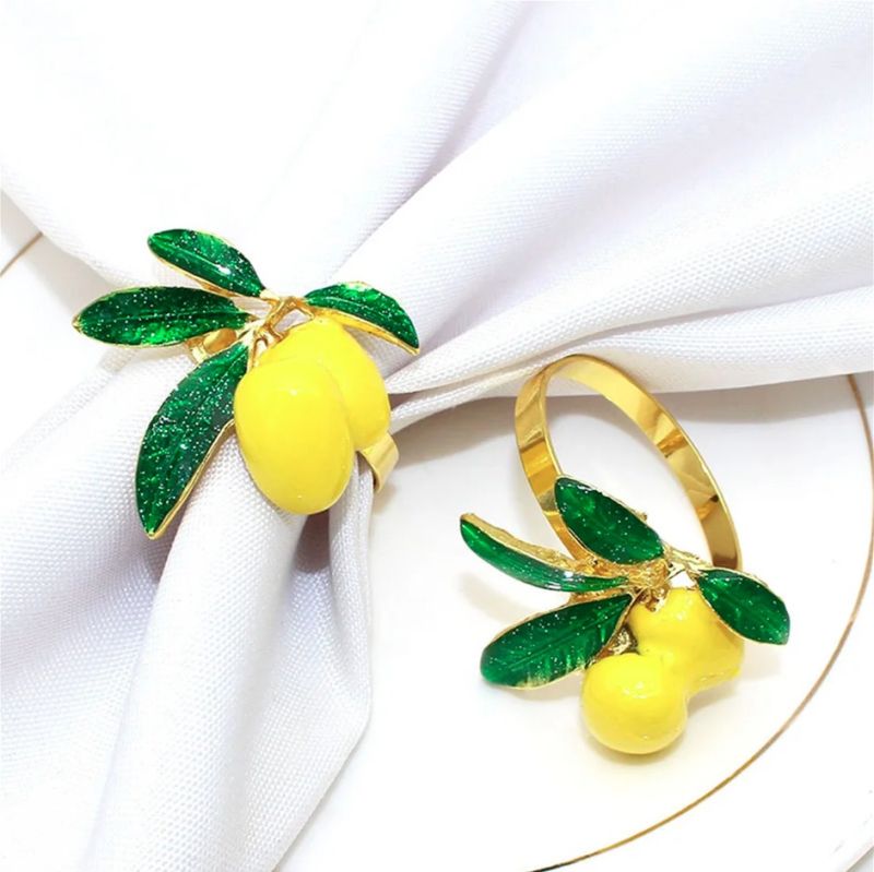 G1278-1 Napkin rings 6 pcs. Lemons