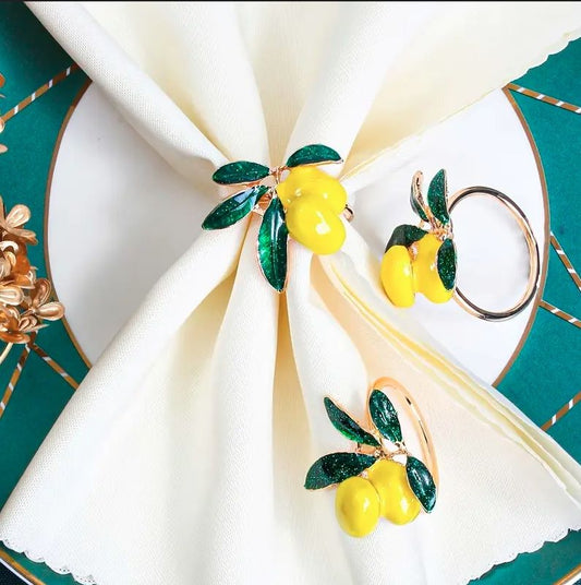 G1278-1 Napkin rings 6 pcs. Lemons