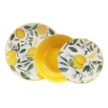 691015197894  Сервиз за хранене Morello Lemon Garden 18 ч.