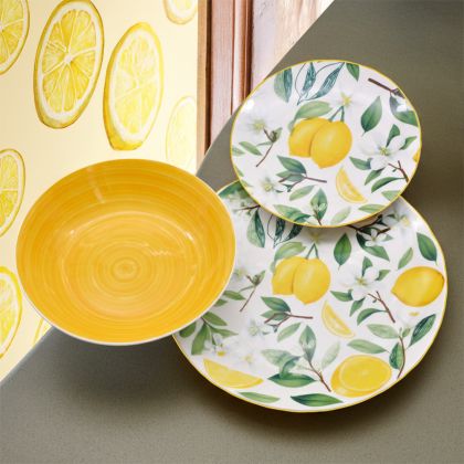 691015197894  Сервиз за хранене Morello Lemon Garden 18 ч.
