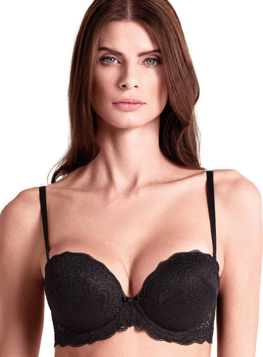 01036 Сутиен Lormar Extra Double Pizzo Цвят Черен-Nero
