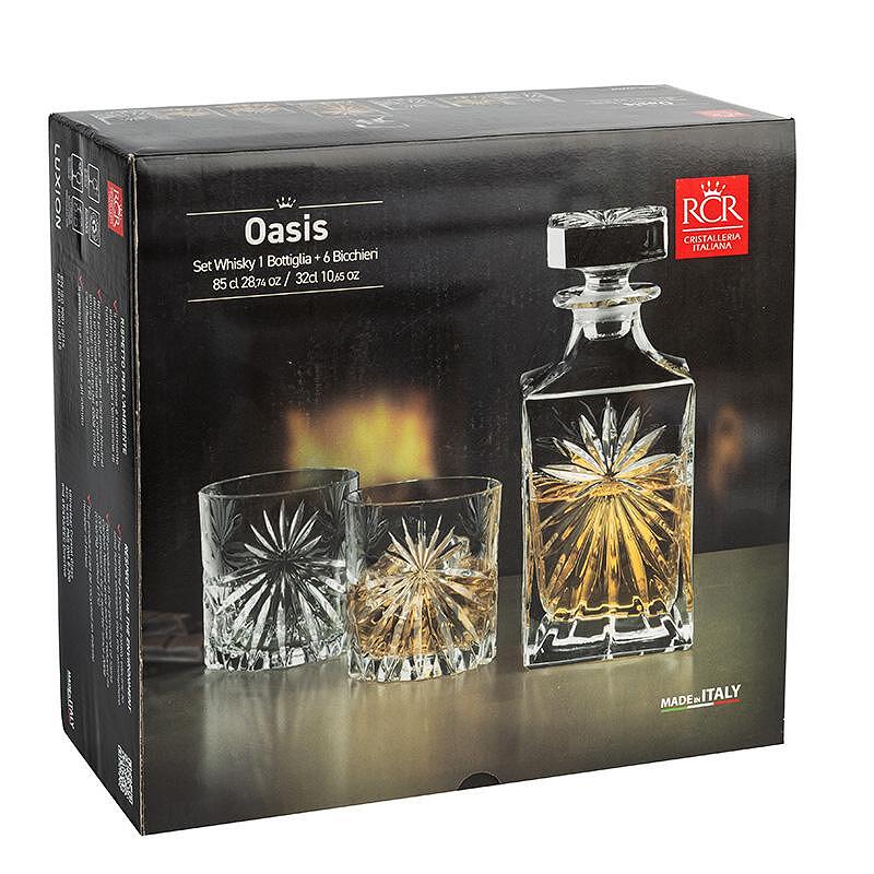 621112: Сет за уиски - бутилка + 6 чаши Oasis