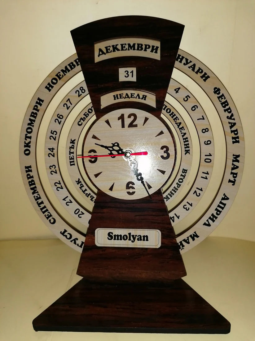 Perpetual calendar clock - wall and table