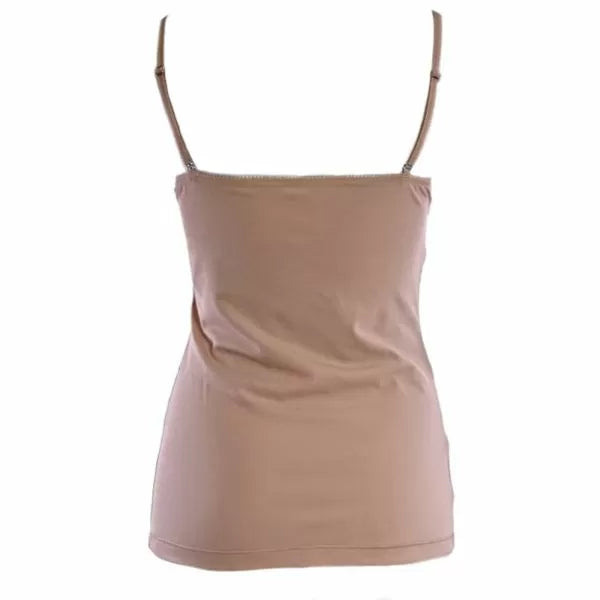 327 Дамски памучен потник с широка дантела Beige lace